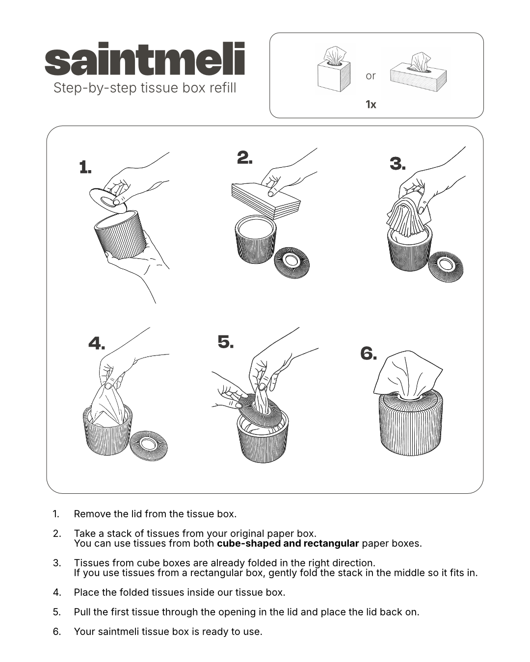 Box na papírové kapesníky La Sombra